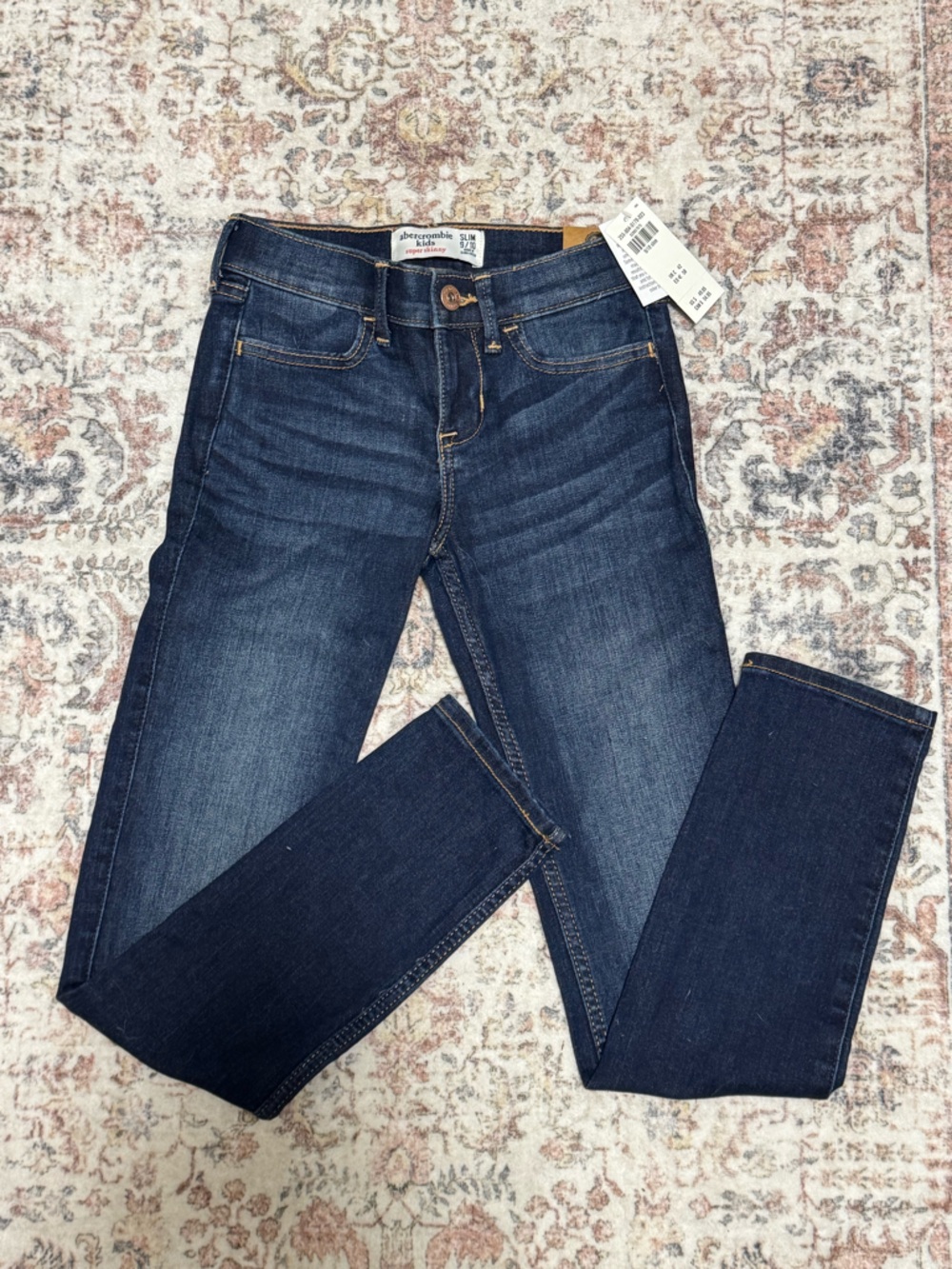 Abercrombie Kids Girls Size 10 Super Skinny Dark Wash Jeans NWT